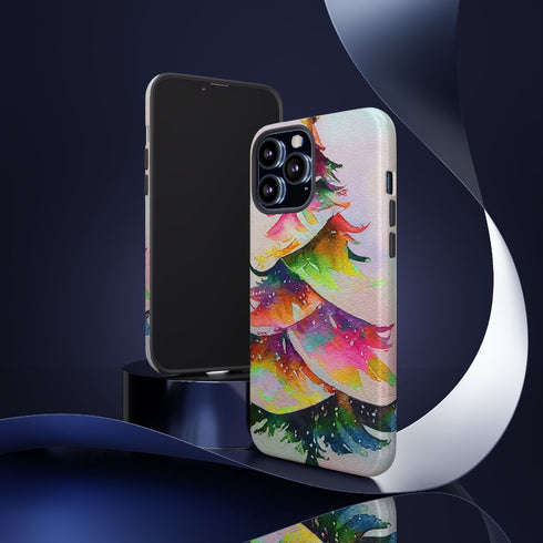 Swooshy Christmas Tree - Impact Resistant Phone Case